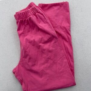 Johnny Was T-shirt Pink Cotton Lounge Pants Womens L Large Elastic Waist Relaxed